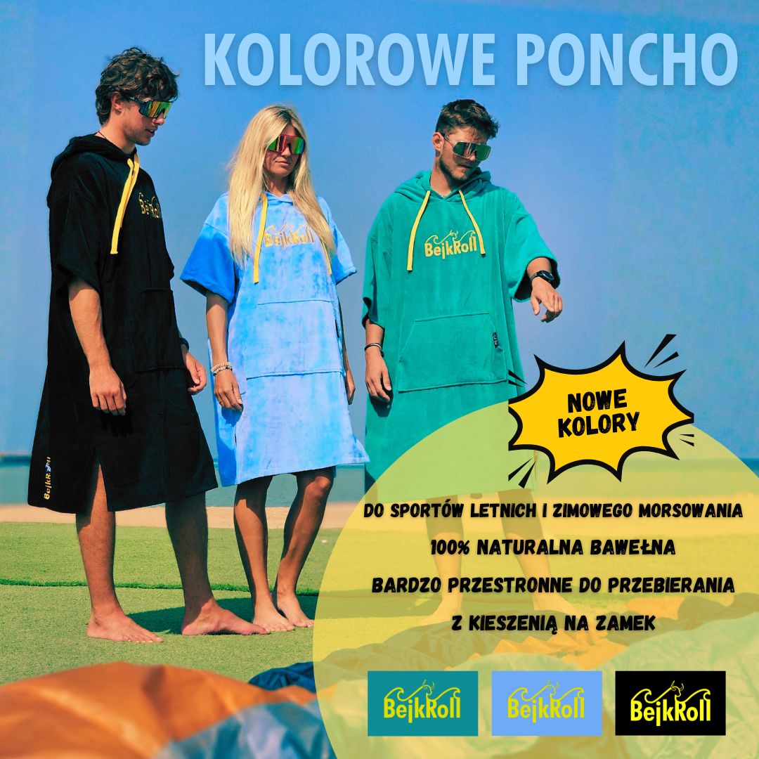 Nowe kolory - kolorowy ponczo BejkRoll