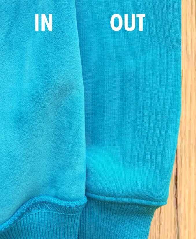 BEJK VELVET - Velvet sweatshirt with hood BejkRoll - petroleum - detail velvet material