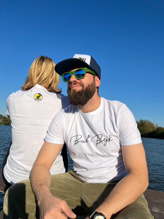 Tričko BejkRoll - Buď Bejk - Unisex - předek kluk a zadek holka