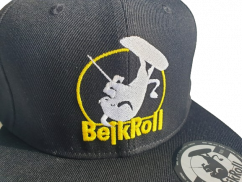 SnapBlack kšiltovka BejkRoll - Kulaté logo - předek detail vyšívané logo