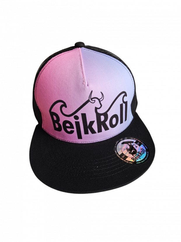 Snap Trucker Negro/Rosa - Logo de onda