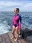 Ladies wetsuit BejkRoll Pink Lagoon with sports sunglass - size S