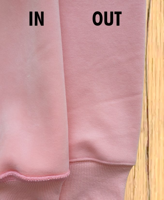 BEJK VELVET - Aksamitna bluza z kapturem - przedłużana - różowa - Velikost: XL