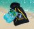 Set de agua - poncho de toalla negro + zapatos para agua - elige tus colores