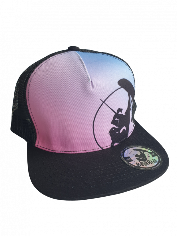 Snap Trucker Negro/Rosa - Logo redondo