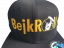 Snap Trucker Black cap BejkRoll - Flat logo - front detail embroidered logo