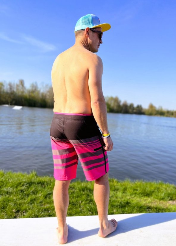 Šorty BejkRoll - malinová barva - unisex - zadek - vel 34