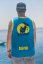 Sportovní funkční dres pro kiteboarding BejkRoll tyrkysovo žlutý - personalizovaný - zadek