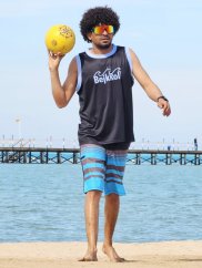 Sporttrikot BejkRoll schwarz blau/excenter Logo - mit eigenem Text
