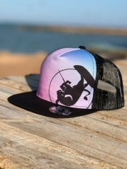 Snap Trucker Czarno-Różowy - Okrągłe logo