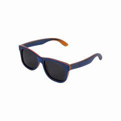 Sunglasses BejkRoll AGENT BLUE - black mirror - front