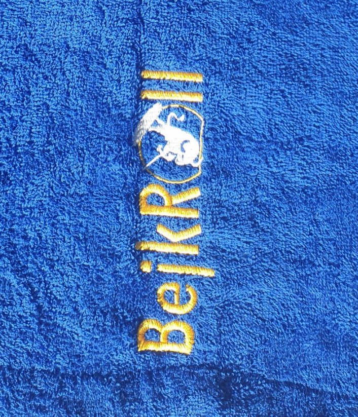 Surf Pončo BejkRoll královská modrá - zadní vyšívané logo