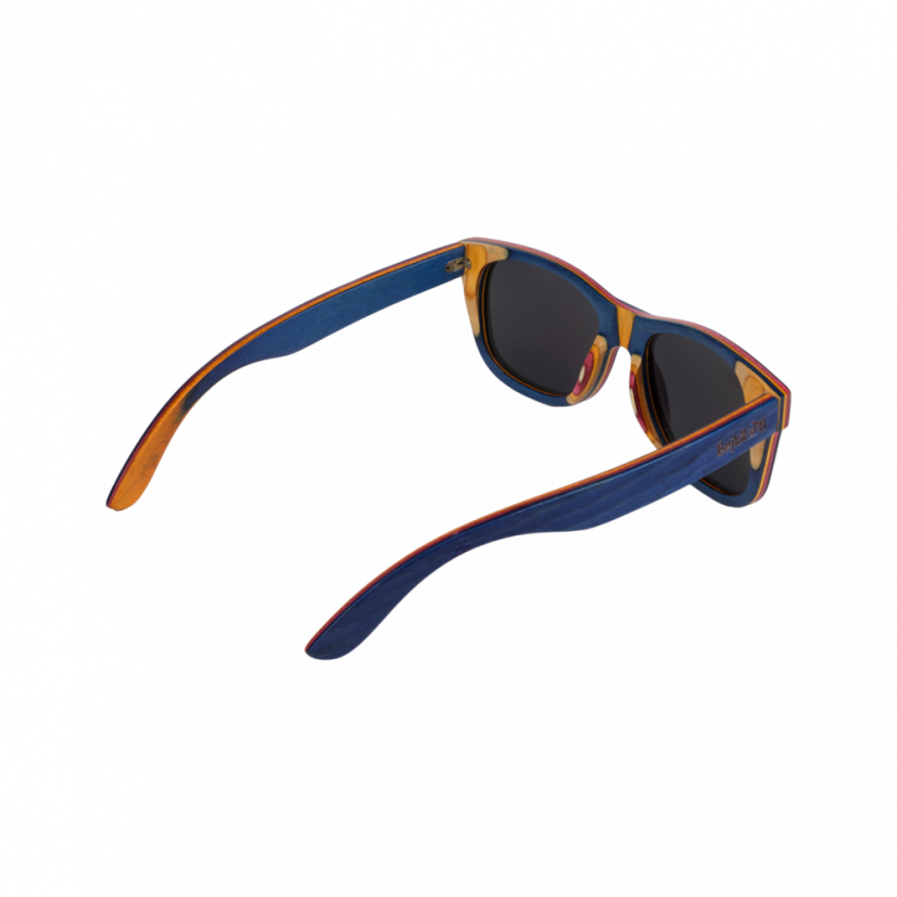 Sunglasses BejkRoll AGENT BLUE - blue mirror - back