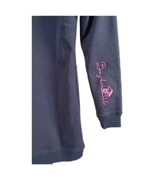 BEJK VELVET - Kapuzenpullover aus Samt - verlängert - Marineblau - Farbe: blau/marineblau, Größe: XS