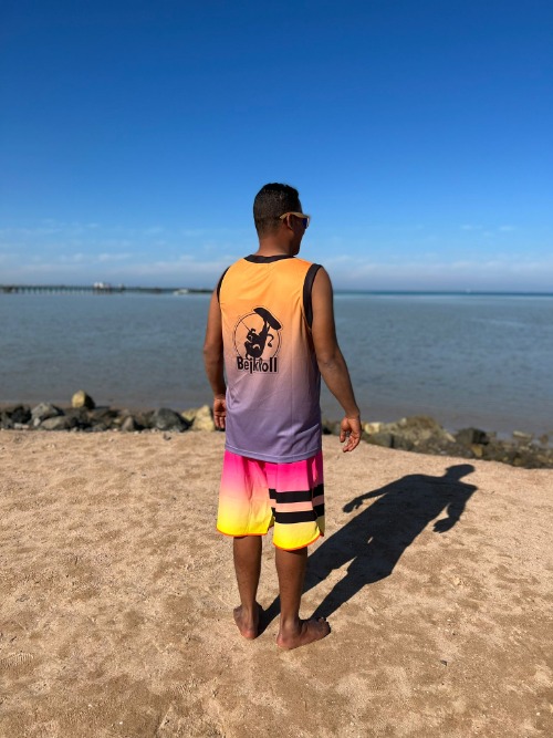 Camiseta deportiva BejkRoll naranja/morado
