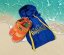Wasserset – königsblauer Handtuchponcho + Wasserschuhe – wählen Sie Ihre Farben