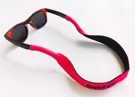 Taśma neoprenowa - sznurek okularowy z możliwością ściągania - Barva: Różowy