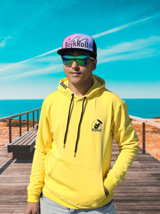 Snap Trucker Negro/Rosa - Logo de onda