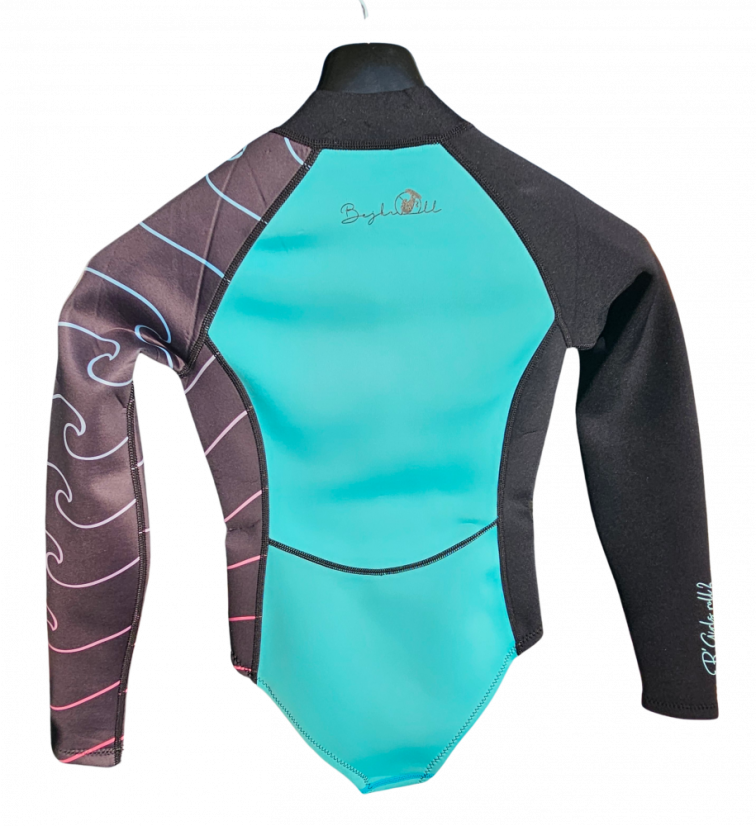 Neopren damski BejkRoll BLUE WAVES 2mm - Kolor: niebieski/czarny, Rozmiar: XL