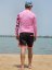 Šorty BejkRoll - OUTLINE 3/4 - růžové černé a růžová lycra - unisex - zadek