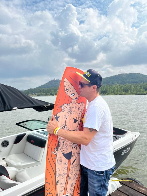 BejkRoll Deska wakeboardowa HOT Edition - Kolor: Fioletowo - różowe przebłyski