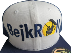 Snap Trucker Biały/Granatowy - Proste Logo