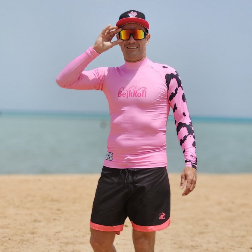 Lycra – BejkRoll BEJKSKIN Růžová unisex - kluk předek detail