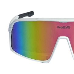 CHAMPION REVO + EVA BOX - biały/czarny - różowe/żółte lustro