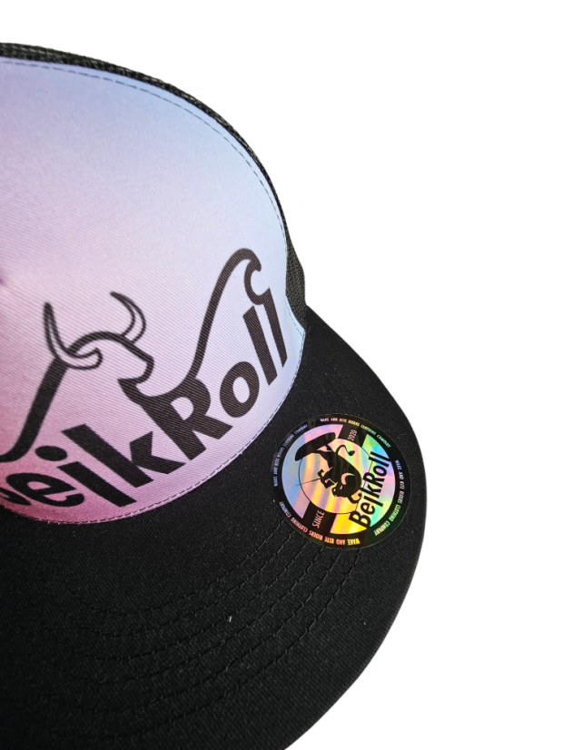 Snap Trucker Negro/Rosa - Logo de onda