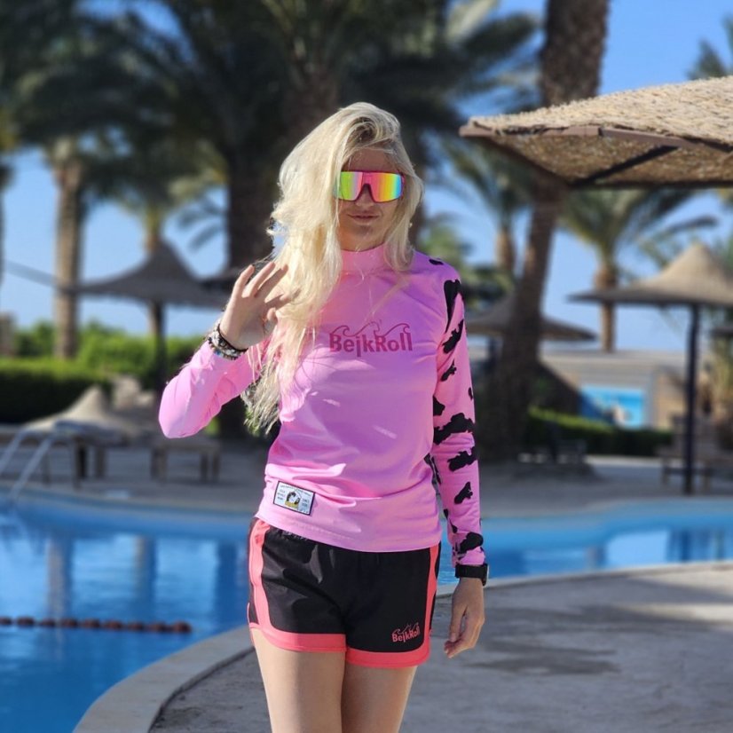 Lycra Rashguard – BejkRoll BEJKSKIN Pink - by the pool - size M