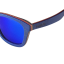 Sluneční brýle BejkRoll AGENT BLUE - modré zdcadlo - skládané javorové dřevo detail