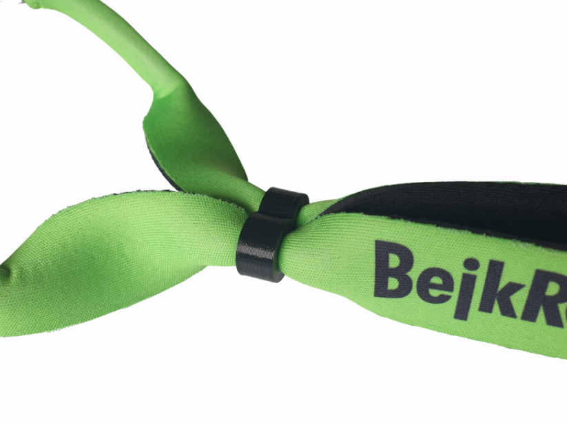 Neoprenová páska BejkRoll - šňůrka na brýle s utahováním - zelená - detail utahování